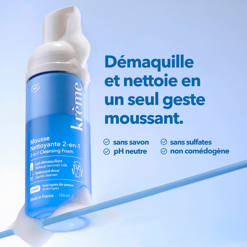 Mousse Nettoyante 2-en-1