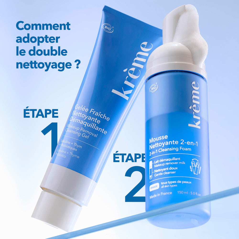 Mousse Nettoyante 2-en-1 Format Voyage