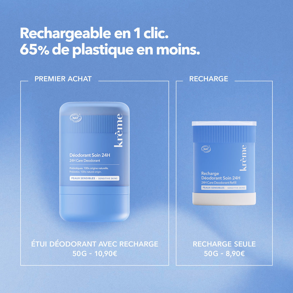 Duo Déodorant Soin 24h + Recharge